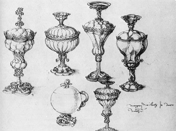 Albrecht Durer Six Goblets - Pen oil painting image